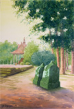 Parc d'Angkor, aquarelle