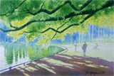 Bois de Boulogne, aquarelle