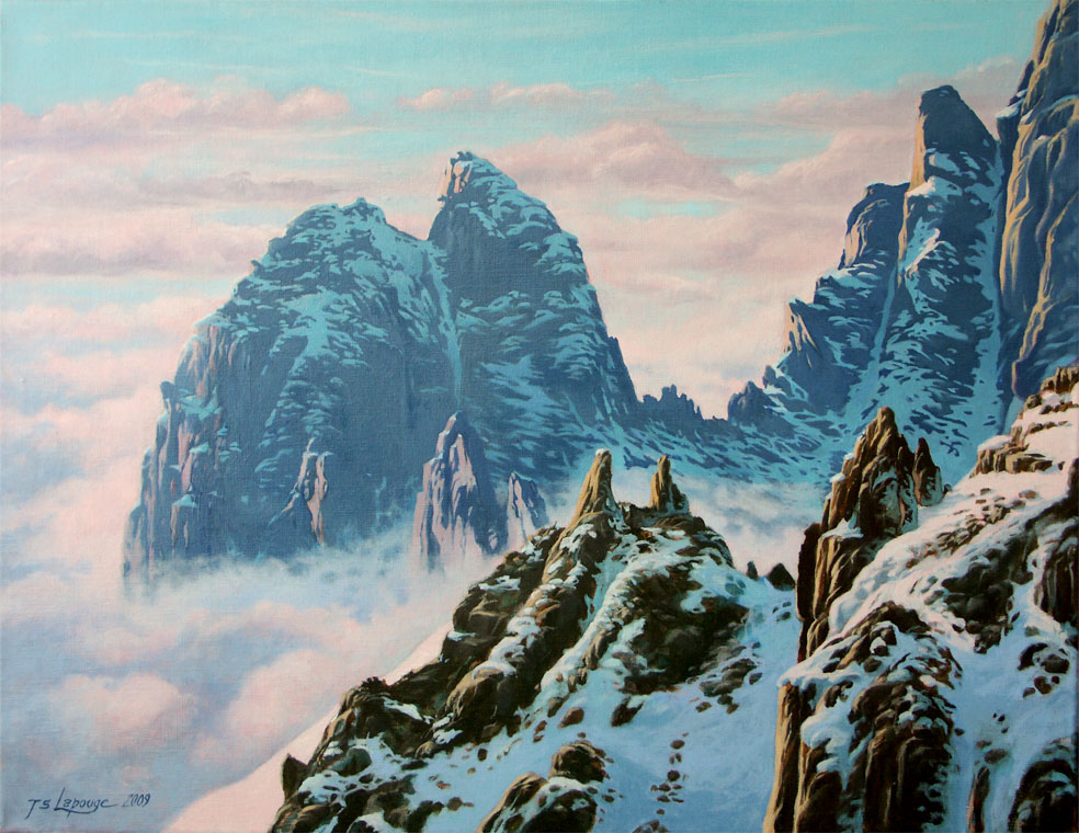 Tableau, Paysage de haute montagne dans les Alpes