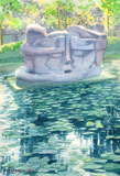 Aquarelle, Statue Bassin de Bercy