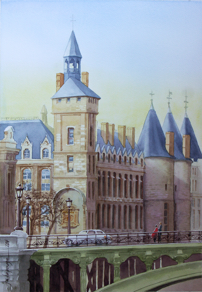 painting of  "Conciergerie" in Paris